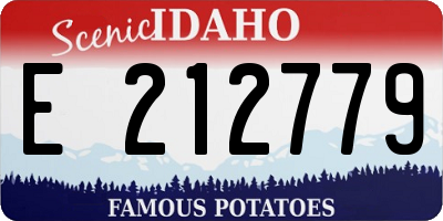 ID license plate E212779