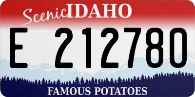 ID license plate E212780