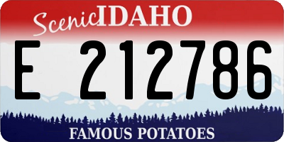 ID license plate E212786