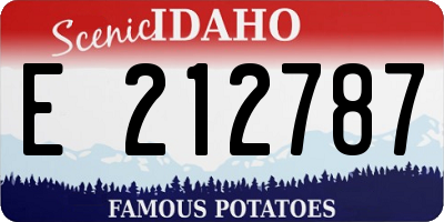 ID license plate E212787