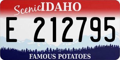 ID license plate E212795
