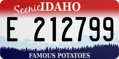 ID license plate E212799