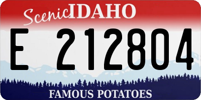 ID license plate E212804