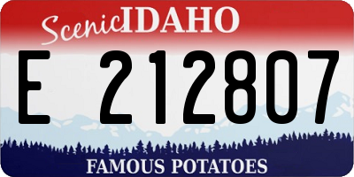 ID license plate E212807