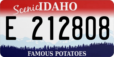 ID license plate E212808