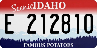 ID license plate E212810