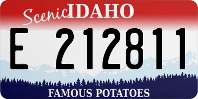 ID license plate E212811