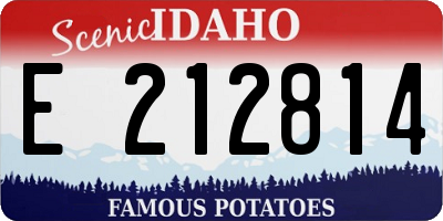ID license plate E212814