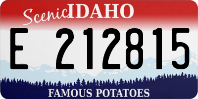ID license plate E212815
