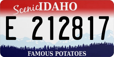 ID license plate E212817