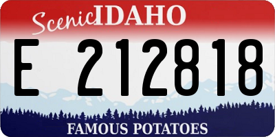 ID license plate E212818