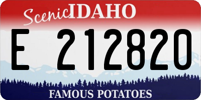 ID license plate E212820