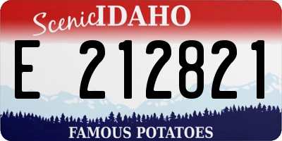 ID license plate E212821