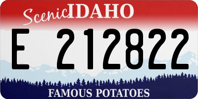 ID license plate E212822