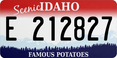ID license plate E212827