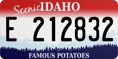 ID license plate E212832