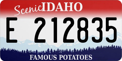 ID license plate E212835