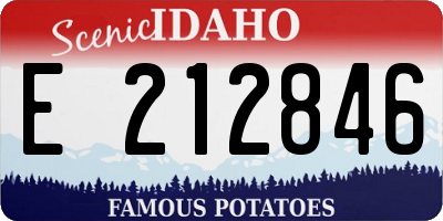 ID license plate E212846