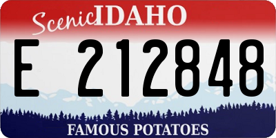 ID license plate E212848