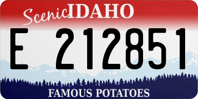 ID license plate E212851
