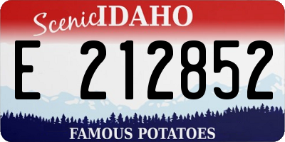 ID license plate E212852