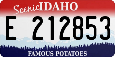 ID license plate E212853