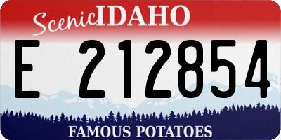 ID license plate E212854