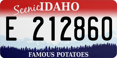 ID license plate E212860
