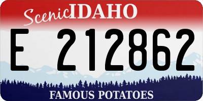 ID license plate E212862