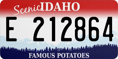 ID license plate E212864