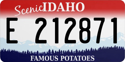 ID license plate E212871