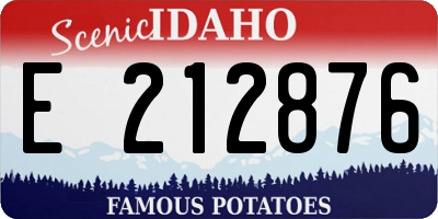 ID license plate E212876