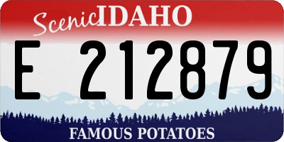 ID license plate E212879