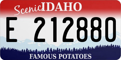 ID license plate E212880