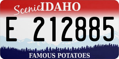 ID license plate E212885