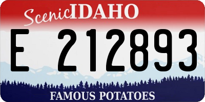 ID license plate E212893