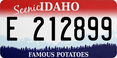 ID license plate E212899