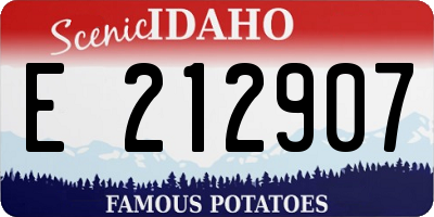 ID license plate E212907