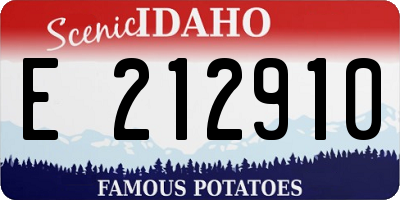 ID license plate E212910