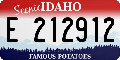 ID license plate E212912