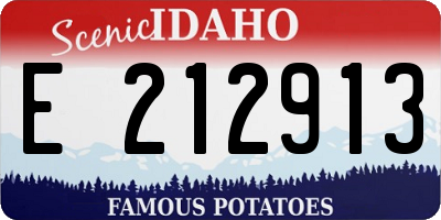 ID license plate E212913