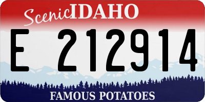 ID license plate E212914