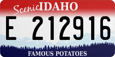 ID license plate E212916