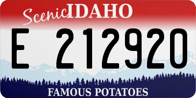 ID license plate E212920