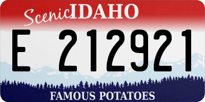 ID license plate E212921