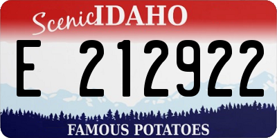 ID license plate E212922