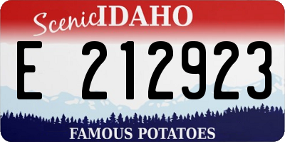 ID license plate E212923