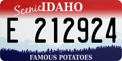 ID license plate E212924