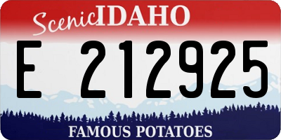 ID license plate E212925