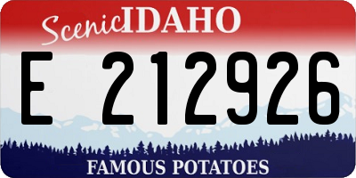 ID license plate E212926
